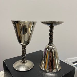 Viking silver plate goblets